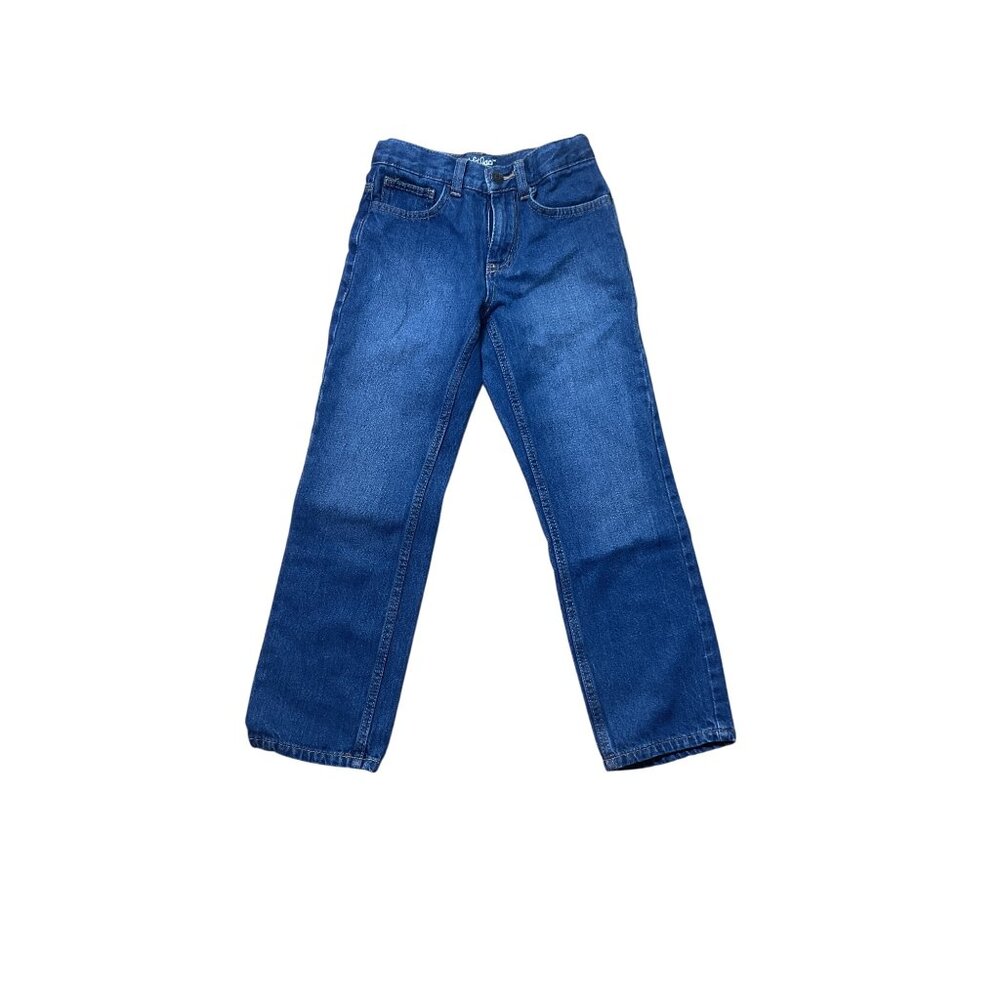 Cat & Jack Boys Relaxed Straight Jeans Size 8 Blue Denim
